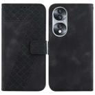 For Honor 70 Seven-shaped Embossed Leather Phone Case(Black) - 1