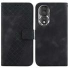 For Honor 80 7-shaped Embossed Leather Phone Case(Black) - 1