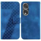 For Honor 80 Pro Seven-shaped Embossed Leather Phone Case(Blue) - 1