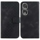 For Honor 80 Pro Seven-shaped Embossed Leather Phone Case(Black) - 1