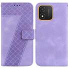 For Honor X5 7-shaped Embossed Leather Phone Case(Purple) - 1