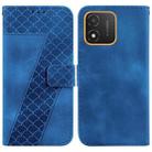 For Honor X5 Seven-shaped Embossed Leather Phone Case(Blue) - 1