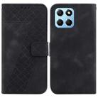 For Honor X8 5G 7-shaped Embossed Leather Phone Case(Black) - 1