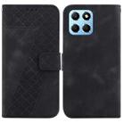 For Honor X8 5G Seven-shaped Embossed Leather Phone Case(Black) - 1