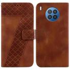 For Honor 50 Lite Global Seven-shaped Embossed Leather Phone Case(Brown) - 1