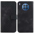 For Honor 50 Lite Global Seven-shaped Embossed Leather Phone Case(Black) - 1