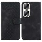 For Honor 90 Pro Seven-shaped Embossed Leather Phone Case(Black) - 1