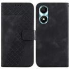 For Honor X5 Plus / Play 40C Seven-shaped Embossed Leather Phone Case(Black) - 1