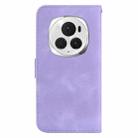 For Honor Magic6 Pro Seven-shaped Embossed Leather Phone Case(Purple) - 3