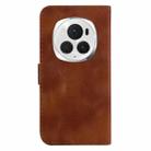 For Honor Magic6 Pro Seven-shaped Embossed Leather Phone Case(Brown) - 3