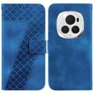 For Honor Magic6 Pro Seven-shaped Embossed Leather Phone Case(Blue) - 1