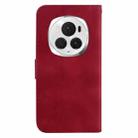 For Honor Magic6 Pro Seven-shaped Embossed Leather Phone Case(Red) - 3