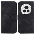 For Honor Magic6 Pro Seven-shaped Embossed Leather Phone Case(Black) - 1