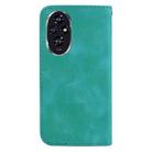 For Honor 200 5G Seven-shaped Embossed Leather Phone Case(Green) - 3