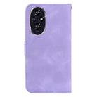 For Honor 200 5G Seven-shaped Embossed Leather Phone Case(Purple) - 3