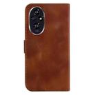 For Honor 200 5G Seven-shaped Embossed Leather Phone Case(Brown) - 3