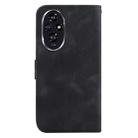 For Honor 200 5G Seven-shaped Embossed Leather Phone Case(Black) - 3