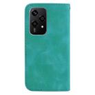 For Honor 200 Lite Global Seven-shaped Embossed Leather Phone Case(Green) - 3