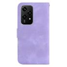 For Honor 200 Lite Global Seven-shaped Embossed Leather Phone Case(Purple) - 3