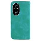 For Honor 200 Pro 5G Seven-shaped Embossed Leather Phone Case(Green) - 3