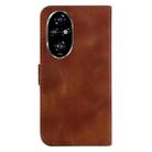 For Honor 200 Pro 5G Seven-shaped Embossed Leather Phone Case(Brown) - 3