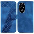 For Honor 200 Pro 5G Seven-shaped Embossed Leather Phone Case(Blue) - 1