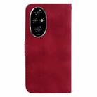 For Honor 200 Pro 5G Seven-shaped Embossed Leather Phone Case(Red) - 3