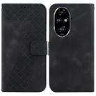 For Honor 200 Pro 5G Seven-shaped Embossed Leather Phone Case(Black) - 1