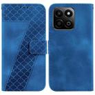 For Honor Play 60 Plus Seven-shaped Embossed Leather Phone Case(Blue) - 1