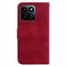 For Honor Play 60 Plus Seven-shaped Embossed Leather Phone Case(Red) - 3