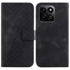 For Honor Play 60 Plus Seven-shaped Embossed Leather Phone Case(Black) - 1