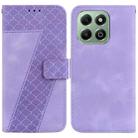 For Honor X6b Seven-shaped Embossed Leather Phone Case(Purple) - 1