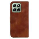 For Honor X6b Seven-shaped Embossed Leather Phone Case(Brown) - 3