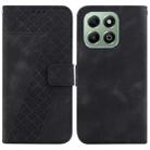 For Honor X6b Seven-shaped Embossed Leather Phone Case(Black) - 1