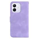 For Honor X60i Seven-shaped Embossed Leather Phone Case(Purple) - 3