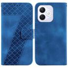 For Honor X60i Seven-shaped Embossed Leather Phone Case(Blue) - 1