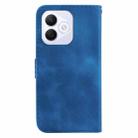 For Honor X60i Seven-shaped Embossed Leather Phone Case(Blue) - 3