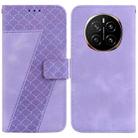 For Honor Magic7 Seven-shaped Embossed Leather Phone Case(Purple) - 1