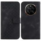 For Honor Magic7 Seven-shaped Embossed Leather Phone Case(Black) - 1