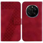 For Honor Magic7 Pro Seven-shaped Embossed Leather Phone Case(Red) - 1