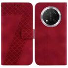 For Honor X9c Seven-shaped Embossed Leather Phone Case(Red) - 1