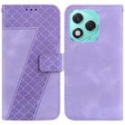 For Honor 400 Lite Seven-shaped Embossed Leather Phone Case(Purple) - 1
