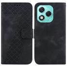 For Honor 400 Lite Seven-shaped Embossed Leather Phone Case(Black) - 1