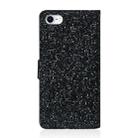 For iPhone 8 / 7 Glitter Powder Horizontal Flip Leather Case with Card Slots & Holder & Lanyard(Black) - 3