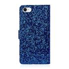 For iPhone 8 / 7 Glitter Powder Horizontal Flip Leather Case with Card Slots & Holder & Lanyard(Blue) - 3