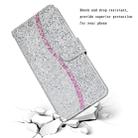 For iPhone 8 / 7 Glitter Powder Horizontal Flip Leather Case with Card Slots & Holder & Lanyard(Silver) - 6