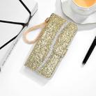 For iPhone 8 Plus / 7 Plus Glitter Powder Horizontal Flip Leather Case with Card Slots & Holder & Lanyard(Gold) - 1