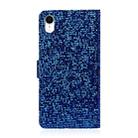 For iPhone XR Glitter Powder Horizontal Flip Leather Case with Card Slots & Holder & Lanyard(Blue) - 3