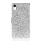 For iPhone XR Glitter Powder Horizontal Flip Leather Case with Card Slots & Holder & Lanyard(Silver) - 3