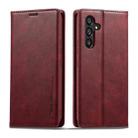 For Samsung Galaxy S23 FE 5G LC.IMEEKE RFID Anti-theft Leather Phone Case(Red) - 1